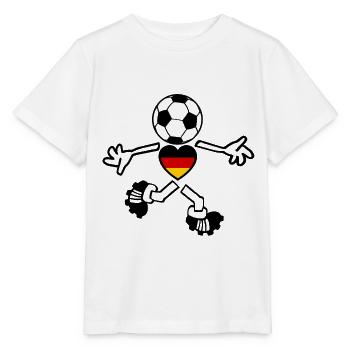 Ein Herz für den deutschen Fußball - Stanley/Stella Kinder T-Shirt MINI CREATOR  - Weiß - Vorne - Maike (125cm)