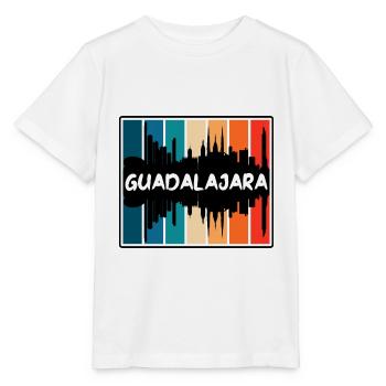 Guadalajara Mexiko Skyline Silhouette Reisen Souve - Stanley/Stella Kinder T-Shirt MINI CREATOR  - Weiß - Vorne - Maike (125cm)