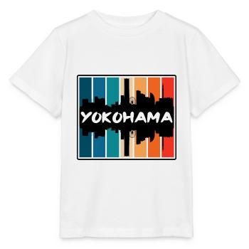 Yokohama Japon Skyline Silhouette Souvenir de voyage - T-shirt bio MINI CREATOR Stanley/Stella Enfant - blanc - Devant - Maike (125cm)
