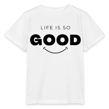 T-shirt positive attitude - T-shirt bio MINI CREATOR Stanley/Stella Enfant - blanc - Devant - Maike (125cm)