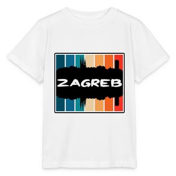 Zagreb Kroatien Skyline Silhouette Reise Souvenir - Stanley/Stella Kinder T-Shirt MINI CREATOR  - Weiß - Vorne - Maike (125cm)