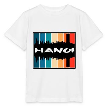 Hanoi Vietnam Skyline Silhouette Reise Souvenir - Stanley/Stella Kinder T-Shirt MINI CREATOR  - Weiß - Vorne - Maike (125cm)