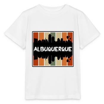 Albuquerque Nouveau-Mexique États-Unis Skyline Silhouette - T-shirt bio MINI CREATOR Stanley/Stella Enfant - blanc - Devant - Maike (125cm)