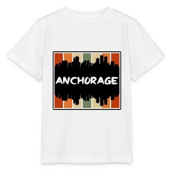 Anchorage Alaska Usa Skyline Silhouette Travel Sou - Stanley/Stella Kinder T-Shirt MINI CREATOR  - Weiß - Vorne - Maike (125cm)