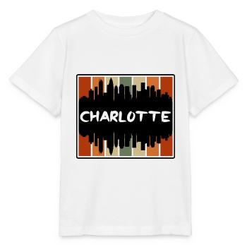 Charlotte North Carolina Usa Skyline Silhouette Tr - Stanley/Stella MINI CREATOR Kids’ T-Shirt - white - Front - Maike (125cm)