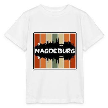 Magdebourg Allemagne Skyline Silhouette Travel Souven - T-shirt bio MINI CREATOR Stanley/Stella Enfant - blanc - Devant - Maike (125cm)