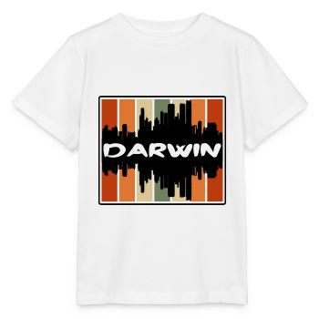 Darwin Australie Skyline Silhouette Voyage Souveni - T-shirt bio MINI CREATOR Stanley/Stella Enfant - blanc - Devant - Maike (125cm)