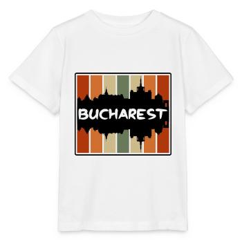 Bukarest Rumänien Skyline Silhouette Travel Souven - Stanley/Stella Kinder T-Shirt MINI CREATOR  - Weiß - Vorne - Maike (125cm)
