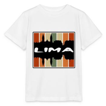 Lima Pérou Skyline Silhouette Souvenir de voyage - T-shirt bio MINI CREATOR Stanley/Stella Enfant - blanc - Devant - Maike (125cm)