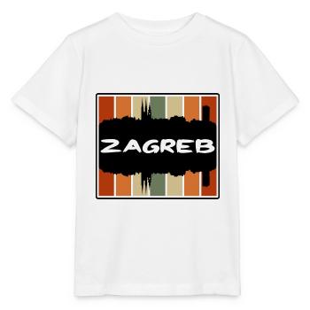 Zagreb Kroatien Skyline Silhouette Reise Souvenir - Stanley/Stella Kinder T-Shirt MINI CREATOR  - Weiß - Vorne - Maike (125cm)