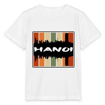 Hanoi Vietnam Skyline Silhouette Reise Souvenir - Stanley/Stella Kinder T-Shirt MINI CREATOR  - Weiß - Vorne - Maike (125cm)