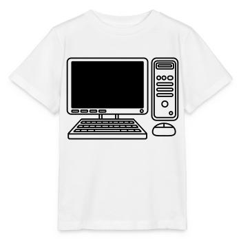 Screen Keyboard Mouse Computer - Stanley/Stella MINI CREATOR Kids’ T-Shirt - white - Front - Maike (125cm)