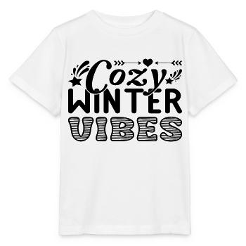 Ambiance hivernale chaleureuse - T-shirt bio MINI CREATOR Stanley/Stella Enfant - blanc - Devant - Maike (125cm)