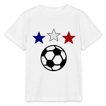 Der französische Fußball - Stanley/Stella Kinder T-Shirt MINI CREATOR  - Weiß - Vorne - Maike (125cm)