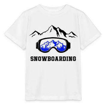 Snowboarding - Stanley/Stella Kinder T-Shirt MINI CREATOR  - Weiß - Vorne - Maike (125cm)
