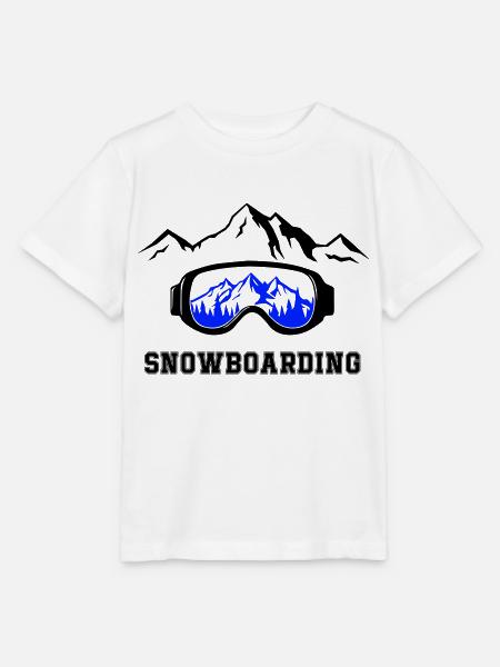 Snowboarding - Stanley/Stella Kinder T-Shirt MINI CREATOR  - Weiß