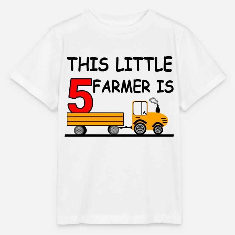 Tractor - Stanley/Stella MINI CREATOR Kids’ T-Shirt - white