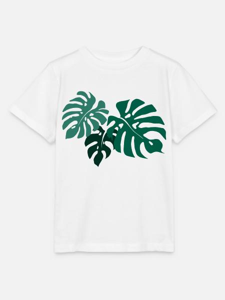 Monstera - Stanley/Stella Kinder T-Shirt MINI CREATOR - Weiß