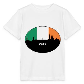 Cork Irland Flagge Skyline Reise Souvenir - Stanley/Stella Kinder T-Shirt MINI CREATOR  - Weiß - Vorne - Maike (125cm)