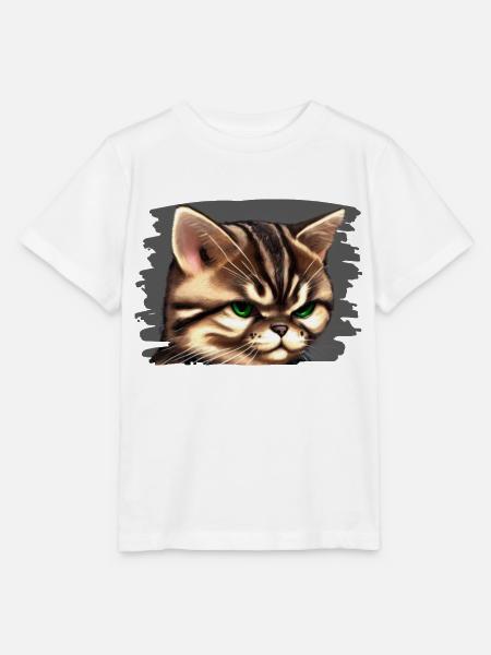 Katzengesicht - Stanley/Stella Kinder T-Shirt MINI CREATOR - Weiß