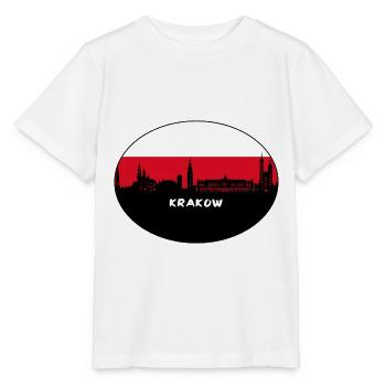 Krakau Polen Flagge Skyline Silhouette Reisen - Stanley/Stella Kinder T-Shirt MINI CREATOR  - Weiß - Vorne - Maike (125cm)