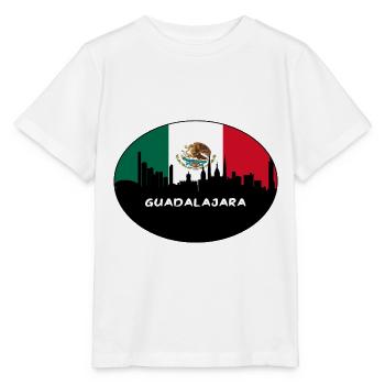 Guadalajara Mexiko Flagge Skyline Silhouette Reisen - Stanley/Stella Kinder T-Shirt MINI CREATOR  - Weiß - Vorne - Maike (125cm)