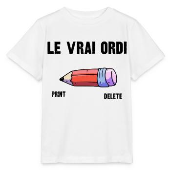 le vrai ordi - T-shirt bio MINI CREATOR Stanley/Stella Enfant - blanc - Devant - Maike (125cm)
