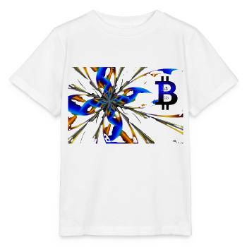 Abstrakt Bitcoin 1 - Stanley/Stella Kinder T-Shirt MINI CREATOR  - Weiß - Vorne - Maike (125cm)