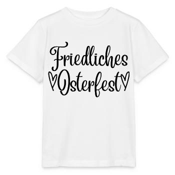 Friedliches Osterfest, Osterspruch, Osterdesign - Stanley/Stella Kinder T-Shirt MINI CREATOR  - Weiß - Vorne - Maike (125cm)