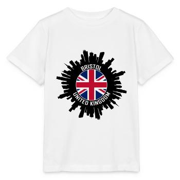 Bristol Skyline Uk Flag Souvenir de voyage - T-shirt bio MINI CREATOR Stanley/Stella Enfant - blanc - Devant - Maike (125cm)