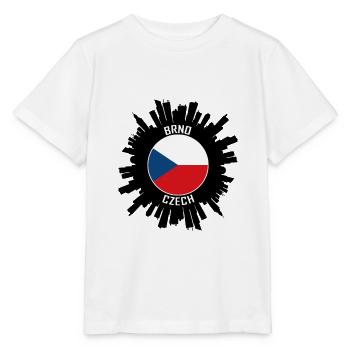 Brünn Skyline Tschechische Flagge Reise Souvenir - Stanley/Stella Kinder T-Shirt MINI CREATOR  - Weiß - Vorne - Maike (125cm)