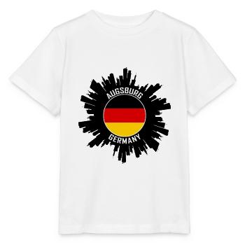Augsbourg Skyline Allemagne Flag Souvenir de voyage - T-shirt bio MINI CREATOR Stanley/Stella Enfant - blanc - Devant - Maike (125cm)