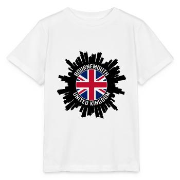 Bournemouth Skyline Uk Flag Souvenir de voyage - T-shirt bio MINI CREATOR Stanley/Stella Enfant - blanc - Devant - Maike (125cm)