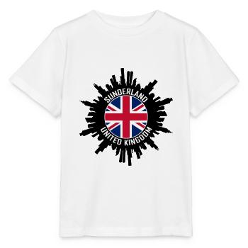 Sunderland Skyline Uk Flag Souvenir de voyage - T-shirt bio MINI CREATOR Stanley/Stella Enfant - blanc - Devant - Maike (125cm)