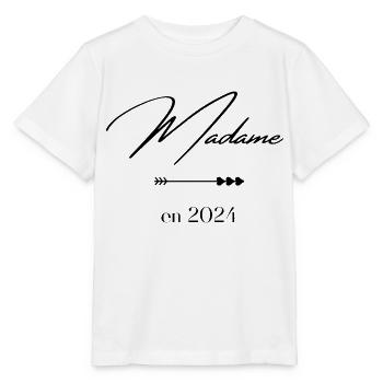 Madame en 2024 - T-shirt bio MINI CREATOR Stanley/Stella Enfant - blanc - Devant - Maike (125cm)