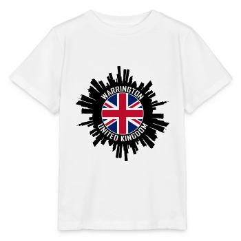 Warrington Skyline Uk Flag Souvenir de voyage - T-shirt bio MINI CREATOR Stanley/Stella Enfant - blanc - Devant - Maike (125cm)