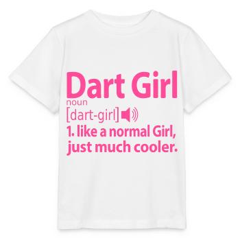Dart Girl Mädchen Sprüche Lustige Humor Pink - Stanley/Stella Kinder T-Shirt MINI CREATOR  - Weiß - Vorne - Maike (125cm)