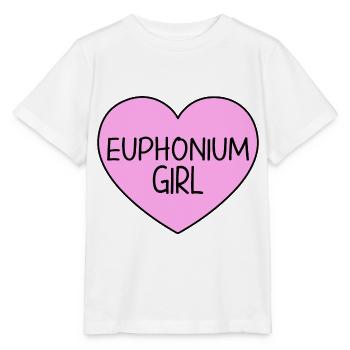 Euphonium Euphonist Girl Mama Heart Pink - Stanley/Stella MINI CREATOR Kids’ T-Shirt - white - Front - Maike (125cm)