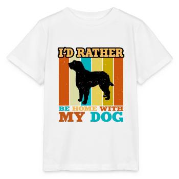 Briquet Griffon Vendeen Dog Silhouette Retro Sun - T-shirt bio MINI CREATOR Stanley/Stella Enfant - blanc - Devant - Maike (125cm)