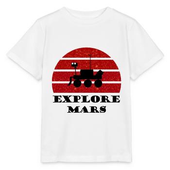 La mission spatiale vers Mars - T-shirt bio MINI CREATOR Stanley/Stella Enfant - blanc - Devant - Maike (125cm)