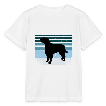 Briquet Griffon Vendeen Dog Silhouette Retro Sun - T-shirt bio MINI CREATOR Stanley/Stella Enfant - blanc - Devant - Maike (125cm)