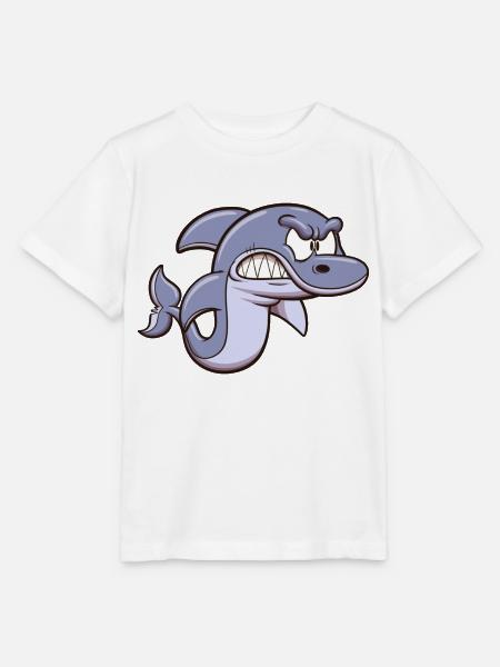 Wütender Hai - Stanley/Stella Kinder T-Shirt MINI CREATOR - Weiß