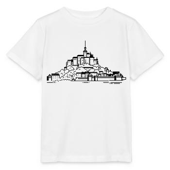 1bit Pixel Mont Saint Michel - T-shirt bio MINI CREATOR Stanley/Stella Enfant - blanc - Devant - Maike (125cm)