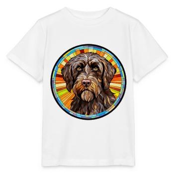 Griffon Griffon Race Aquarelle G - T-shirt bio MINI CREATOR Stanley/Stella Enfant - blanc - Devant - Maike (125cm)