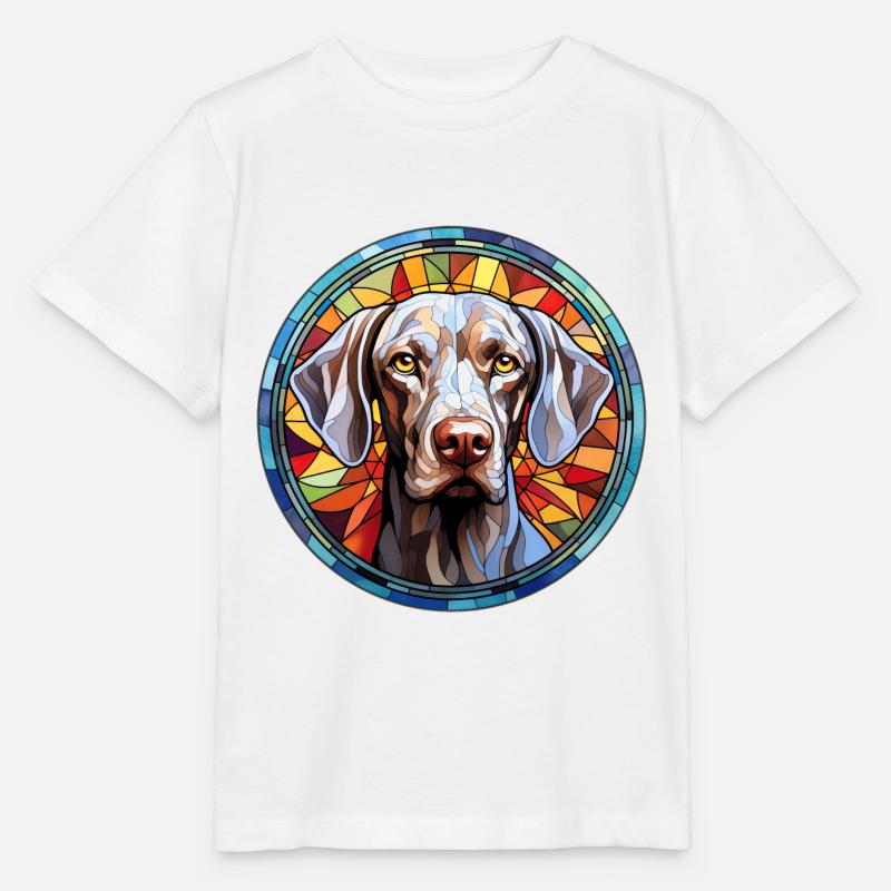 Weimaraner Hunderasse Aquarellglas - Stanley/Stella Kinder T-Shirt MINI CREATOR  - Weiß