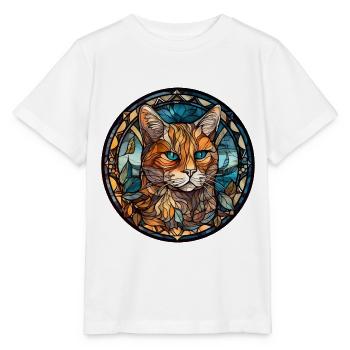Havanna Braune Katzenrasse Aquarellglas - Stanley/Stella Kinder T-Shirt MINI CREATOR  - Weiß - Vorne - Maike (125cm)