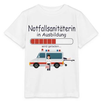 Notfallsanitäterin in Ausbildung Baby Mädchen - Stanley/Stella Kinder T-Shirt MINI CREATOR  - Weiß - Vorne - Maike (125cm)