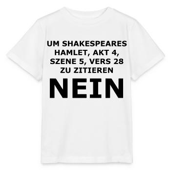 Shakespeares Nein - Stanley/Stella Kinder T-Shirt MINI CREATOR  - Weiß - Vorne - Maike (125cm)