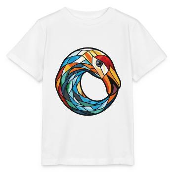 Cygne Aquarelle colorée Animal Animal Illustration - T-shirt bio MINI CREATOR Stanley/Stella Enfant - blanc - Devant - Maike (125cm)