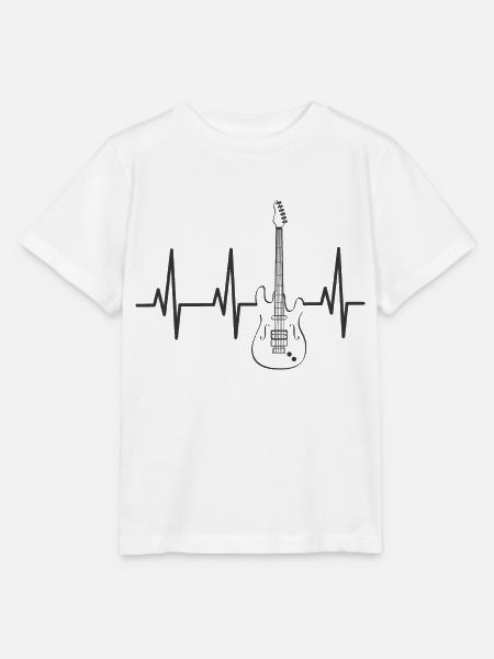 Heartbeat E-Gitarre - Stanley/Stella Kinder T-Shirt MINI CREATOR  - Weiß